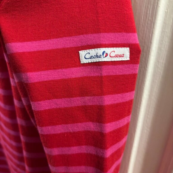 Cache Coeur Maternity Dress Quimper - Armor Lux x Red/Fuschia ~ Small ~ NWT - Picture 6 of 11